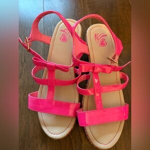 Girl size 4 Bright Pink Strappy Sandals